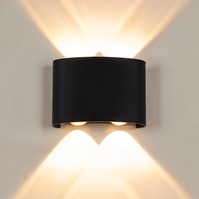 Applique Murale LED 4W D’Éclairage Extérieur 2 Lampes en PP