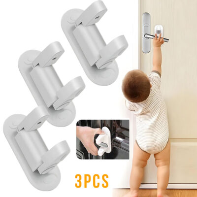 Serrure Anti-Overture Bloque-portes et Fenêtres pour Enfants 3Pcs