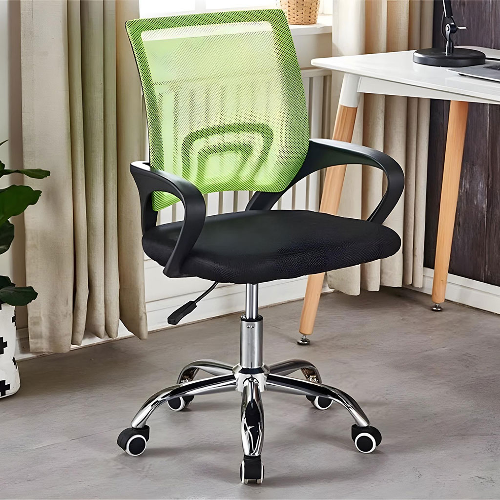 Chaise de Bureau Ergonomique avec Support Lombaire Vert – كرسي مكتب مريح مع دعامة للظهر