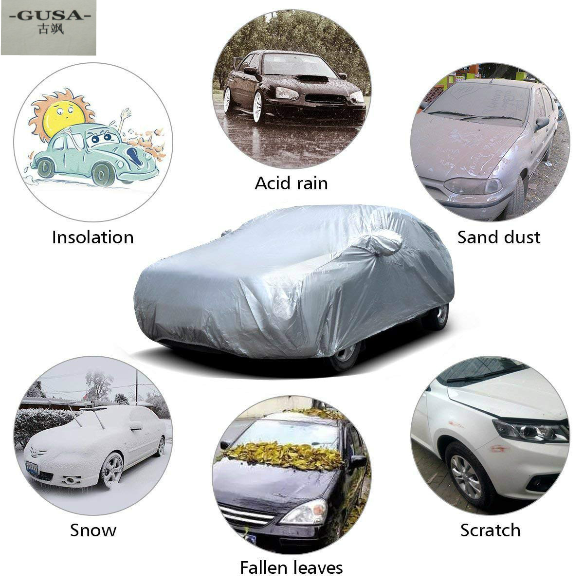 bâche auto housse de protection 4 saisons (tout types de voiture) /m/l/xl