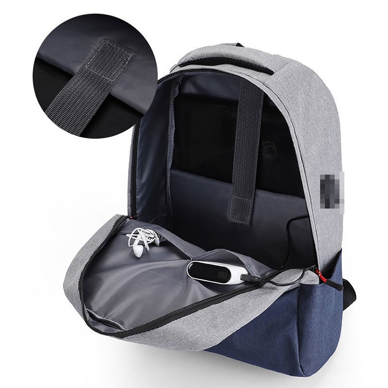 حقيبة ظهر ثنائية اللون بنمط كوري للجنسين أزرق - الصورة 2