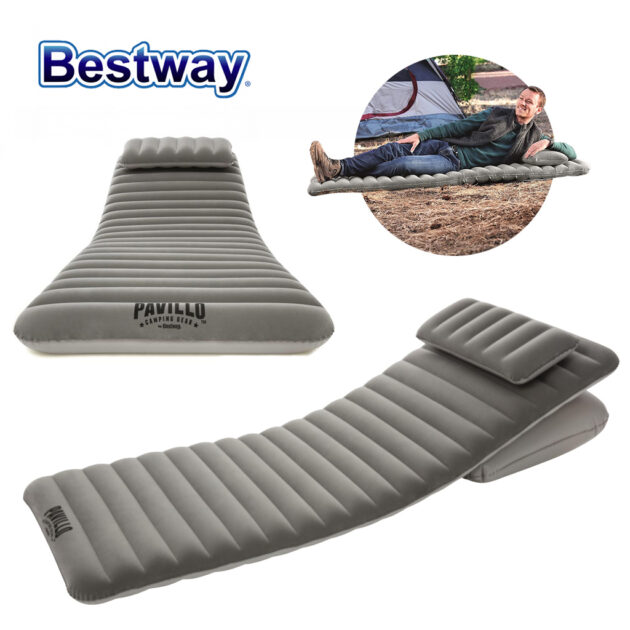 matelas gonflable multifonction 1 place avec 2 oreillers bestway pavillo 67617