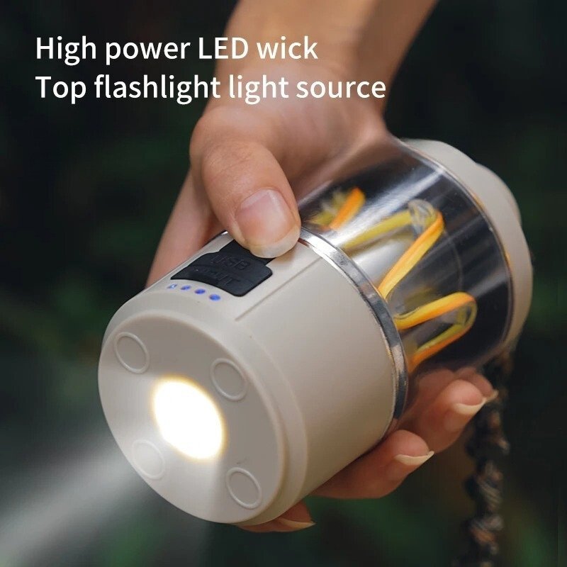 فانوس خارجي محمول مزود بشحن من النوع - الصورة 3