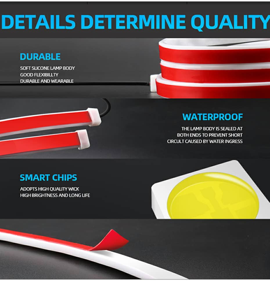 feux d’avertissement de porte voiture led anti collision 2 pcs