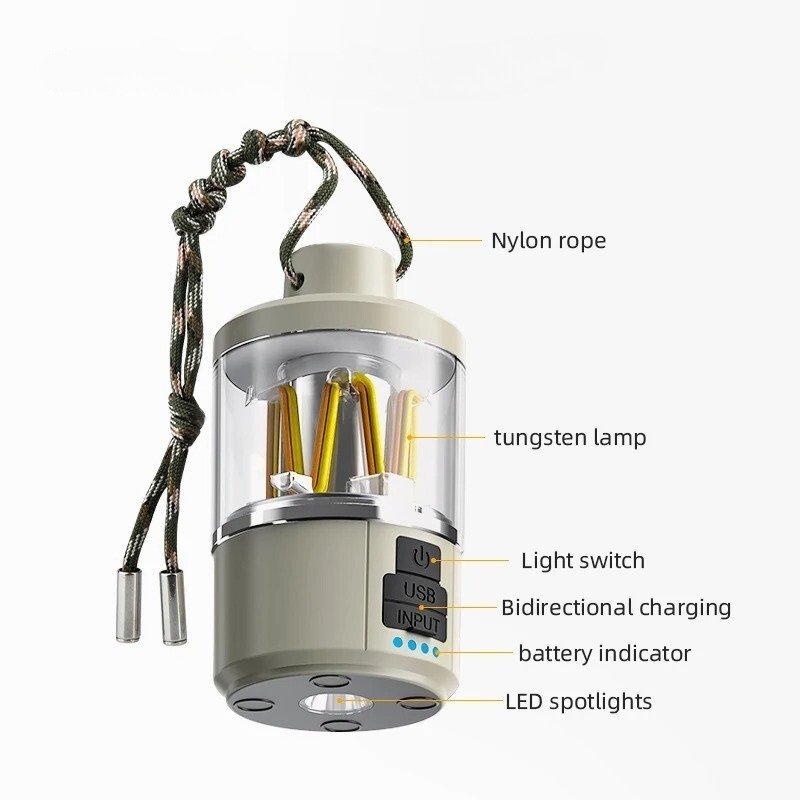 فانوس خارجي محمول مزود بشحن من النوع - الصورة 6