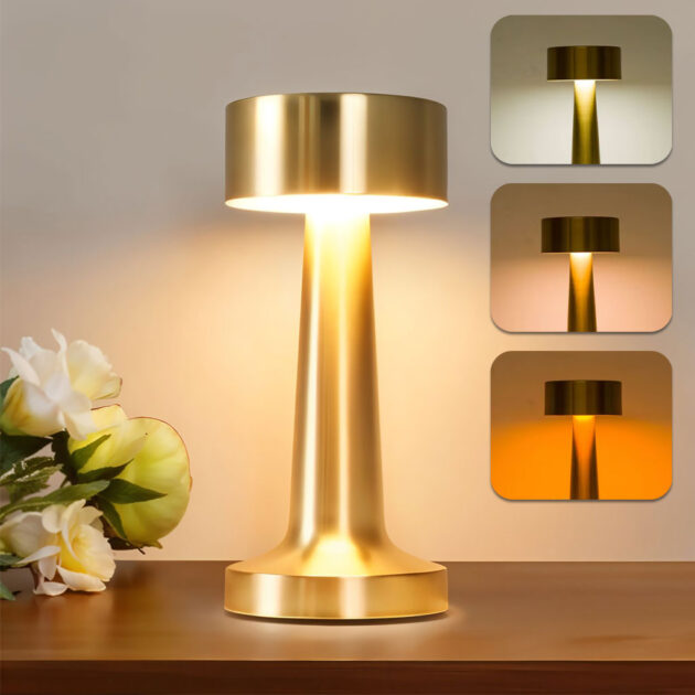 lampe de table led avec capteur tactile et 3 modes d’éclairage à intensité variable – مصباح ديكور