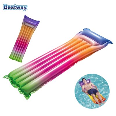 matelas de piscine arc en ciel 183×69 cm bestway 44041