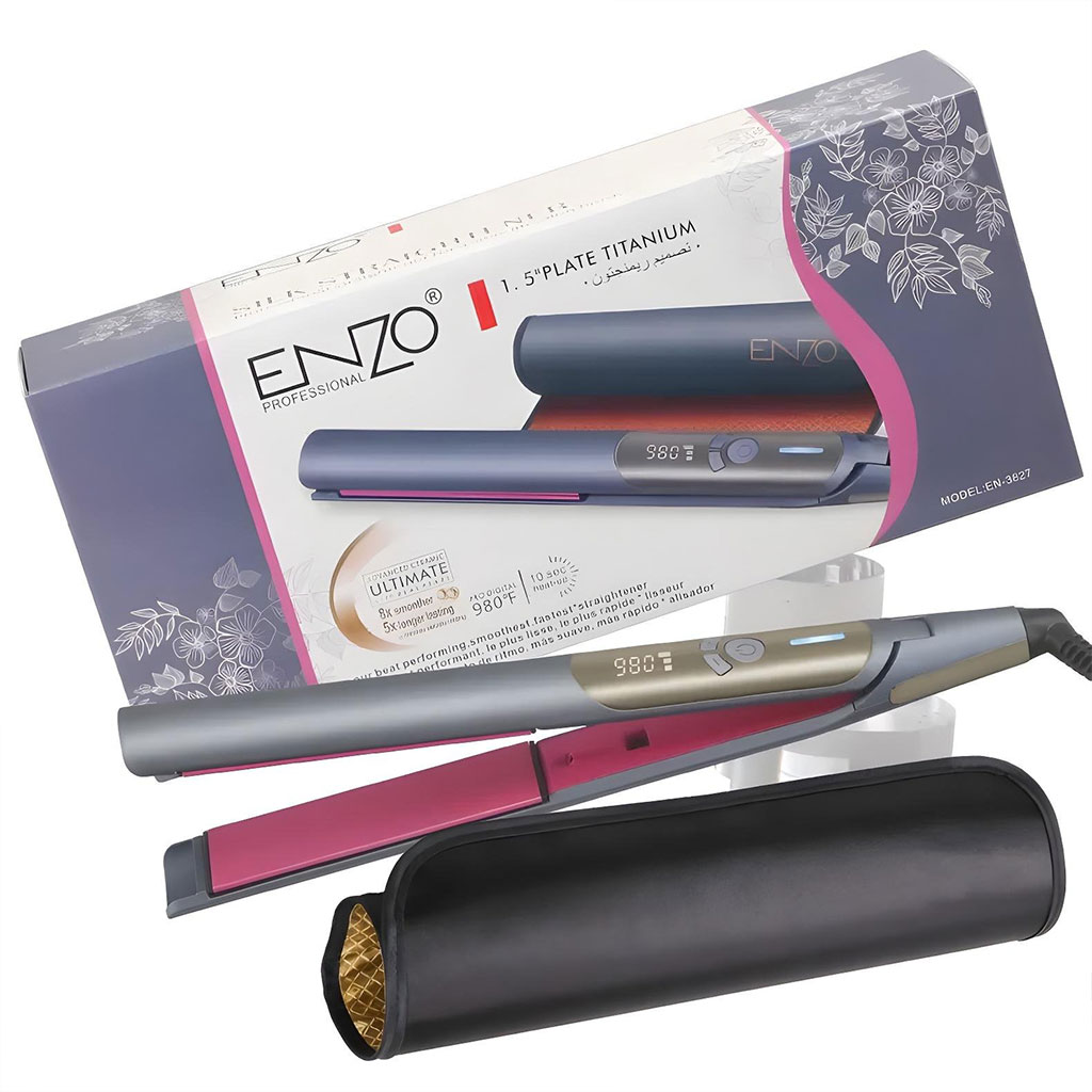 Lisseur Céramique 980°F Plaque 1.5″ Titane ENZO EN-3827 – مملس شعر إينزو