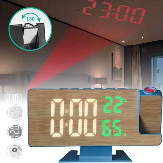 horloge numérique avec projecteur led – ساعة رقمية مع جهاز عرض