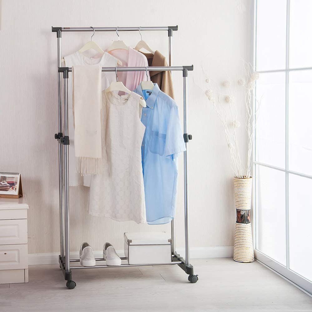 قضيب خزانة ملابس ورف أحذية من الفولاذ المقاوم للصدأ - الصورة 4