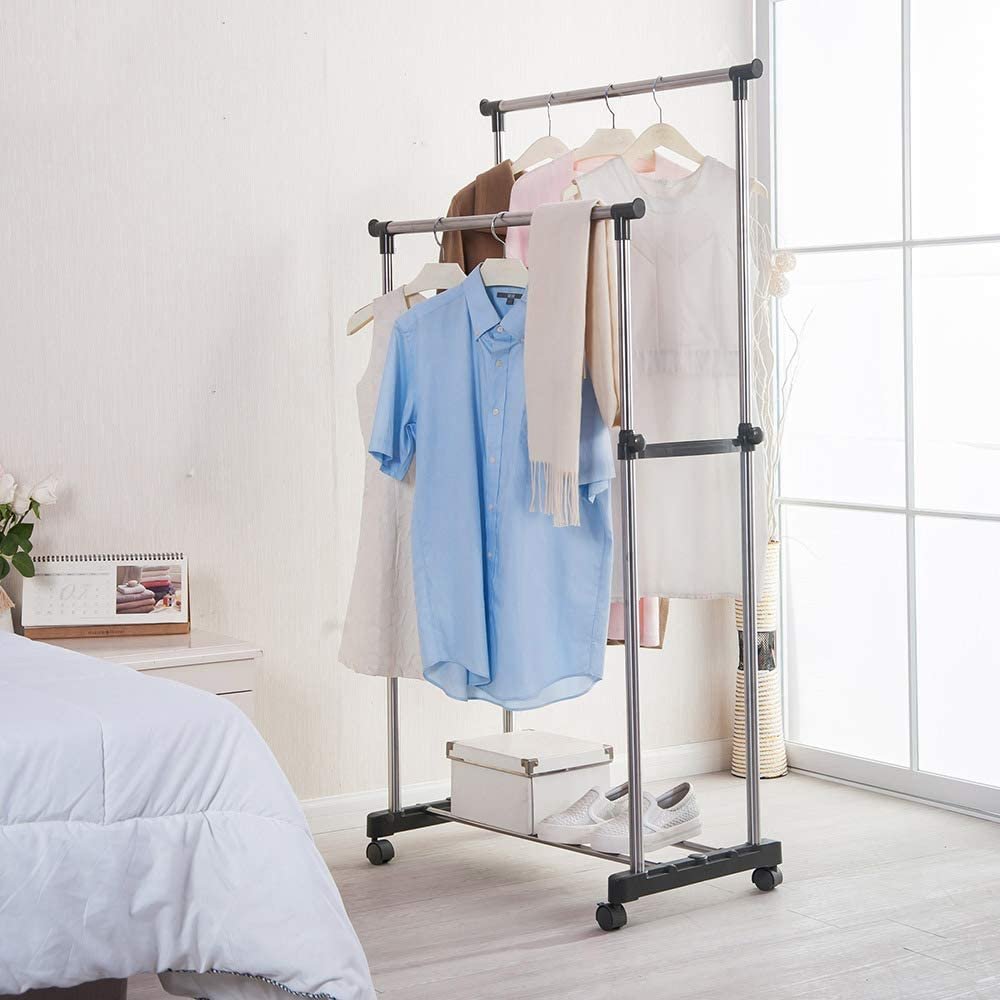 قضيب خزانة ملابس ورف أحذية من الفولاذ المقاوم للصدأ - الصورة 3