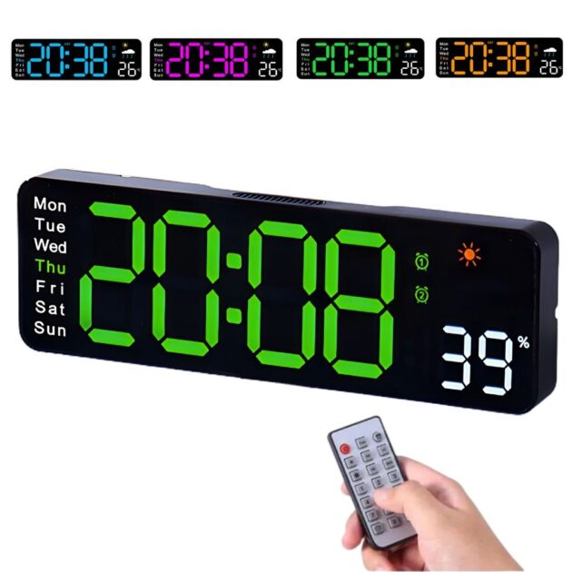 ساعة حائط رقمية مع...