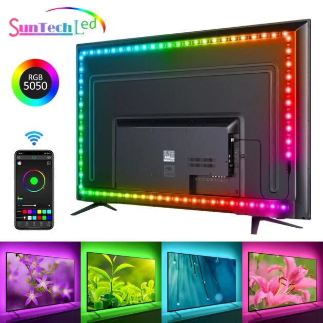 smart led strip tv rétroéclairage 5m rgb android/ios