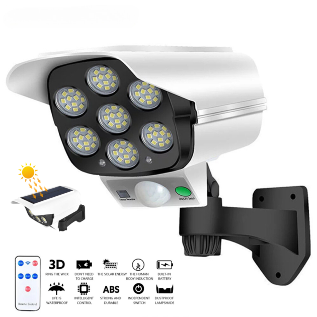 projecteur mural solaire forme camera détecteur de mouvement