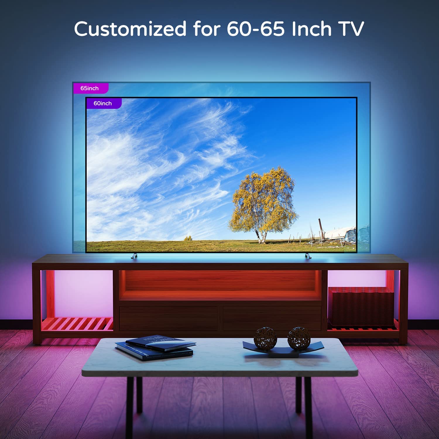 smart led strip tv rétroéclairage 5m rgb android/ios