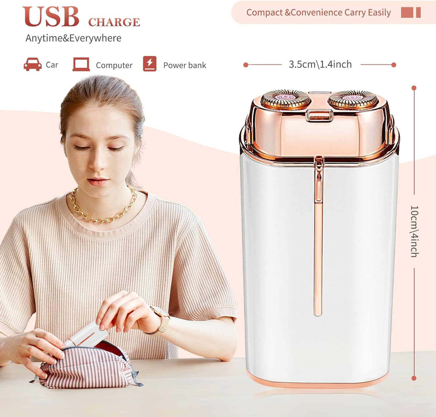 Flawless Face Duo Appareil de rasage électrique avec lumière LED pour épilation instantanée - الصورة 3