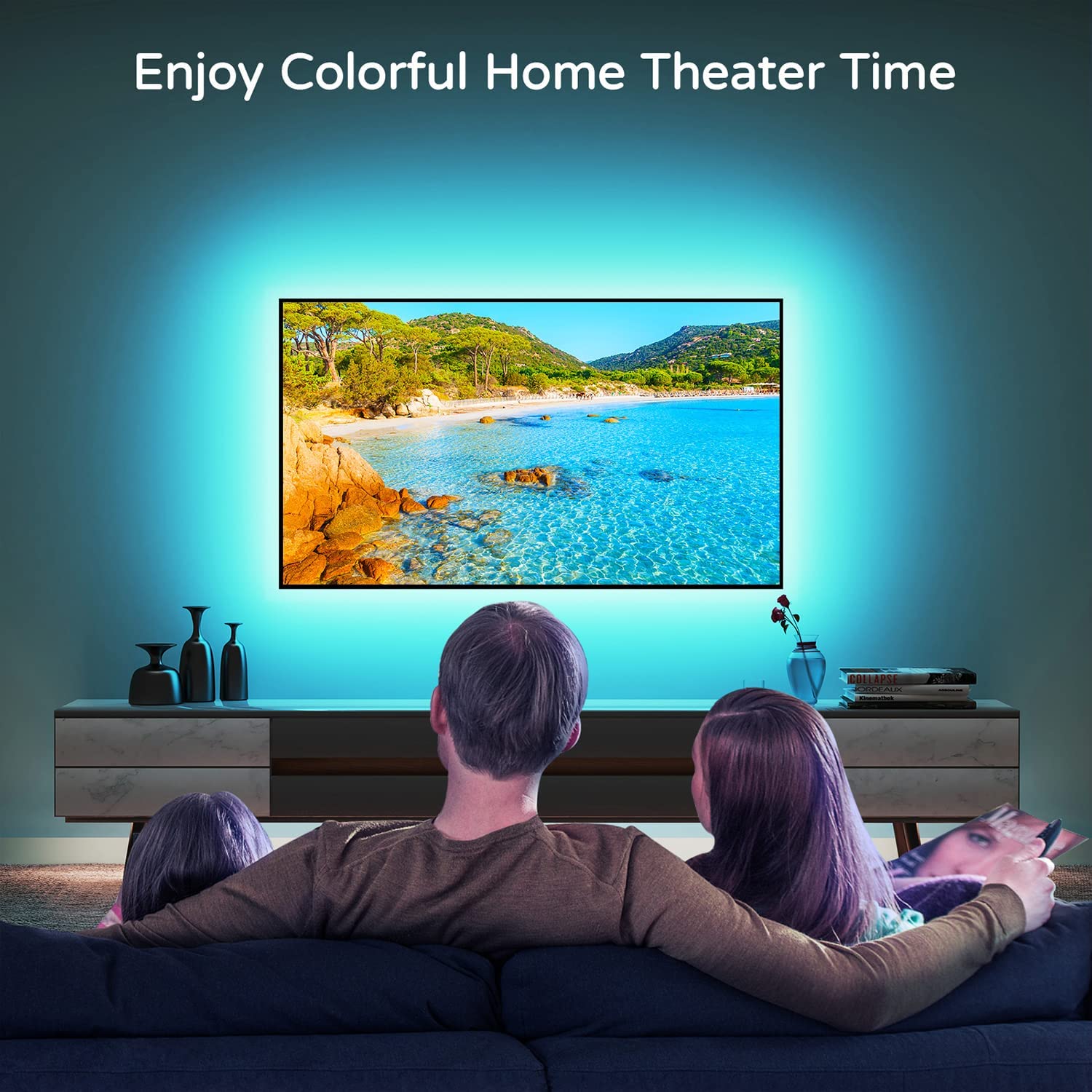 smart led strip tv rétroéclairage 5m rgb android/ios