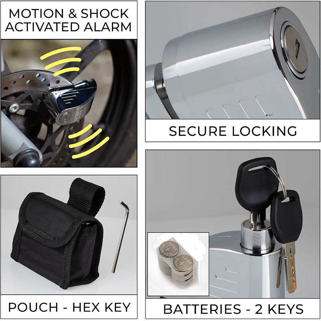 قفل قرصي من الفولاذ المقاوم للصدأ بقوة 110 ديسيبل - الصورة 4