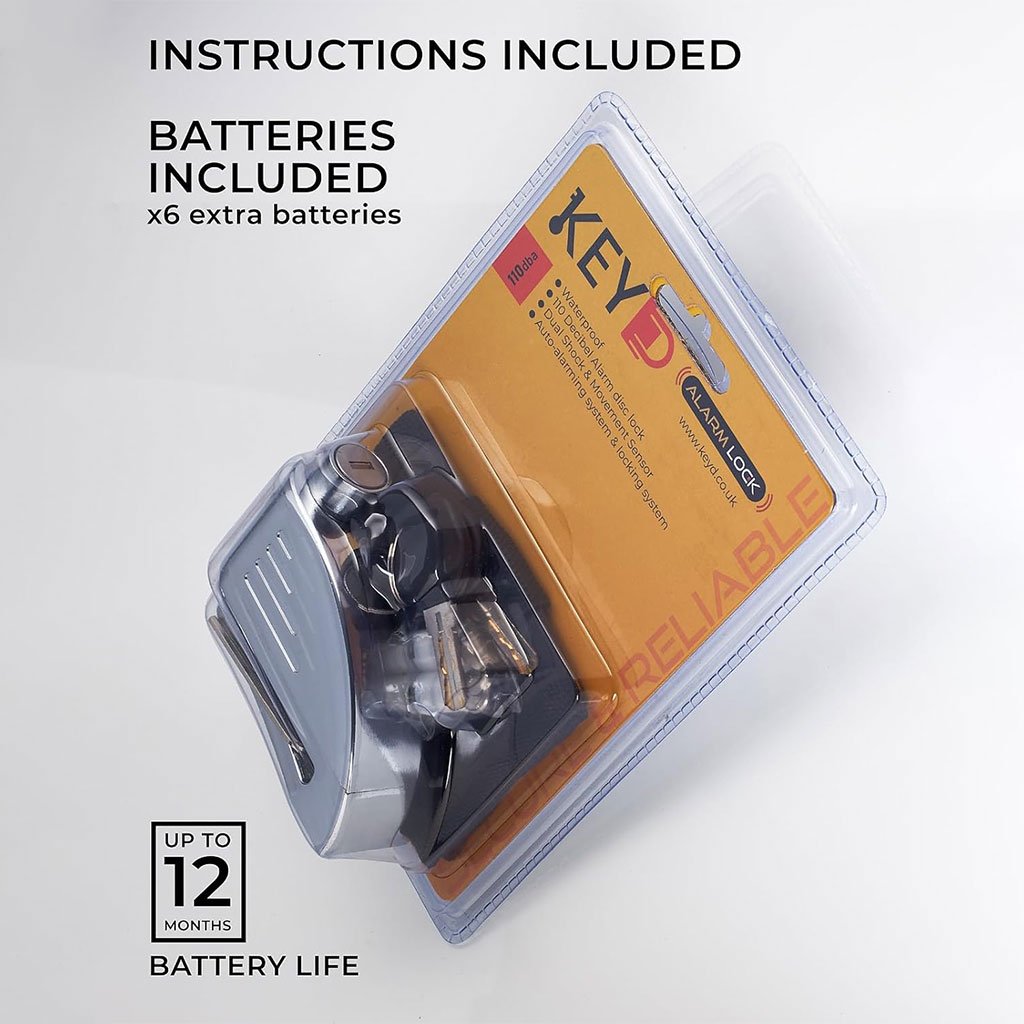 قفل قرصي من الفولاذ المقاوم للصدأ بقوة 110 ديسيبل - الصورة 2