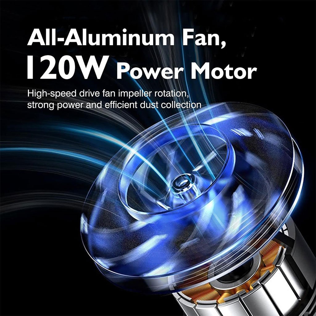 مكنسة كهربائية لاسلكية قابلة لإعادة الشحن للسيارة بقوة - الصورة 5