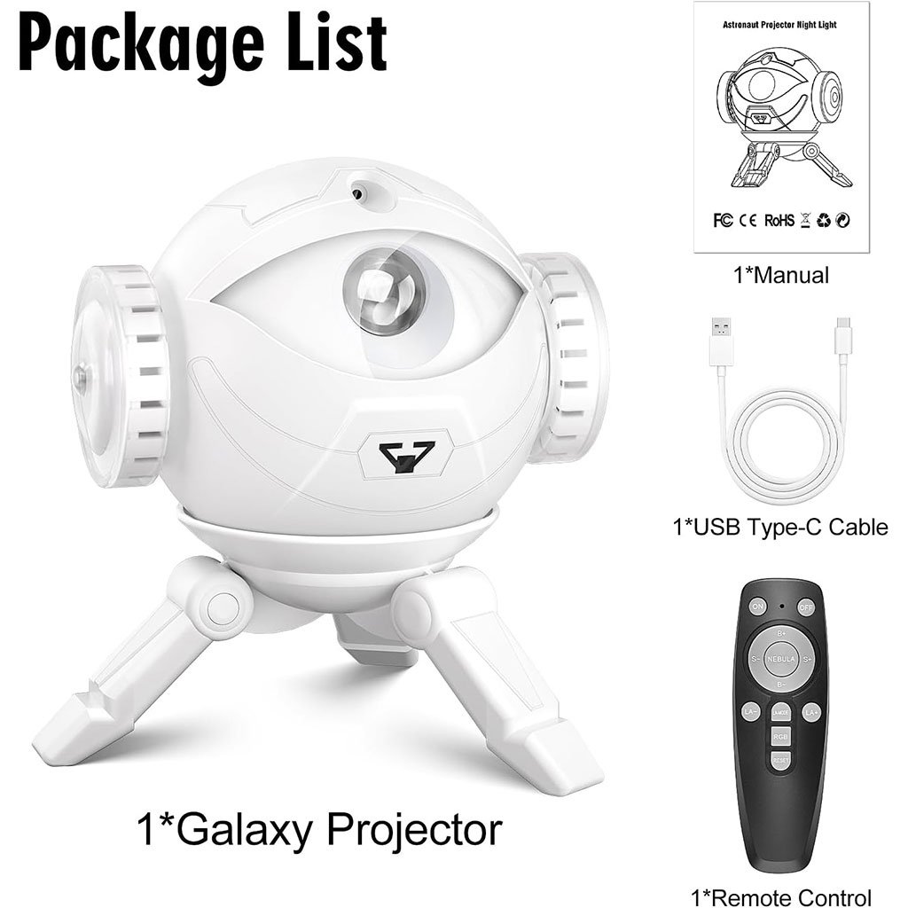 جهاز عرض مجرة رائد الفضاء مع إضاءة نجوم قابلة - الصورة 2