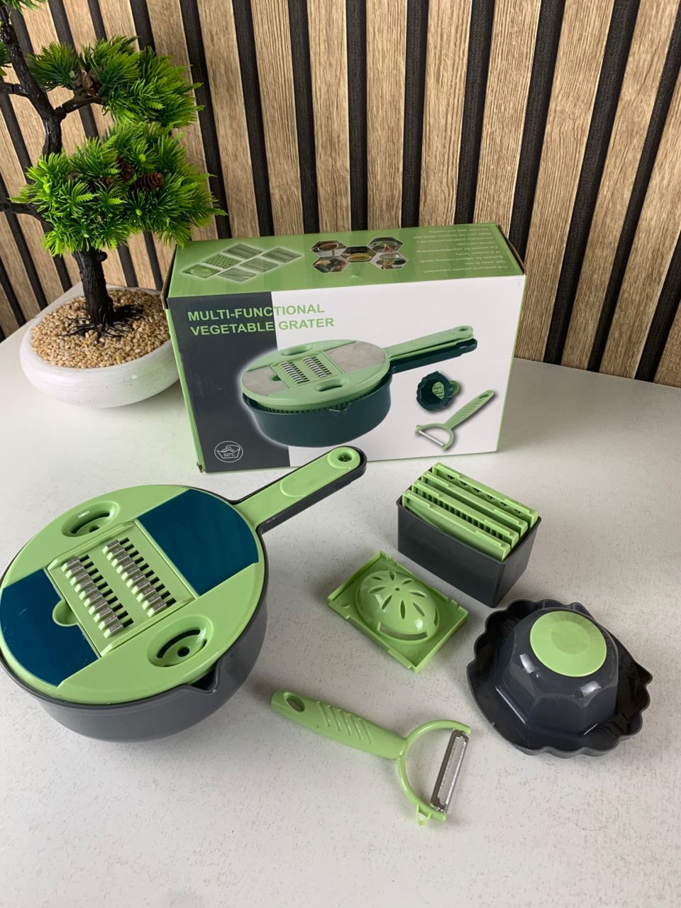 Râpe Multifonction 9en1 pour trancher les légumes – قطاعة خضر متعددة الإستعمالات - الصورة 3