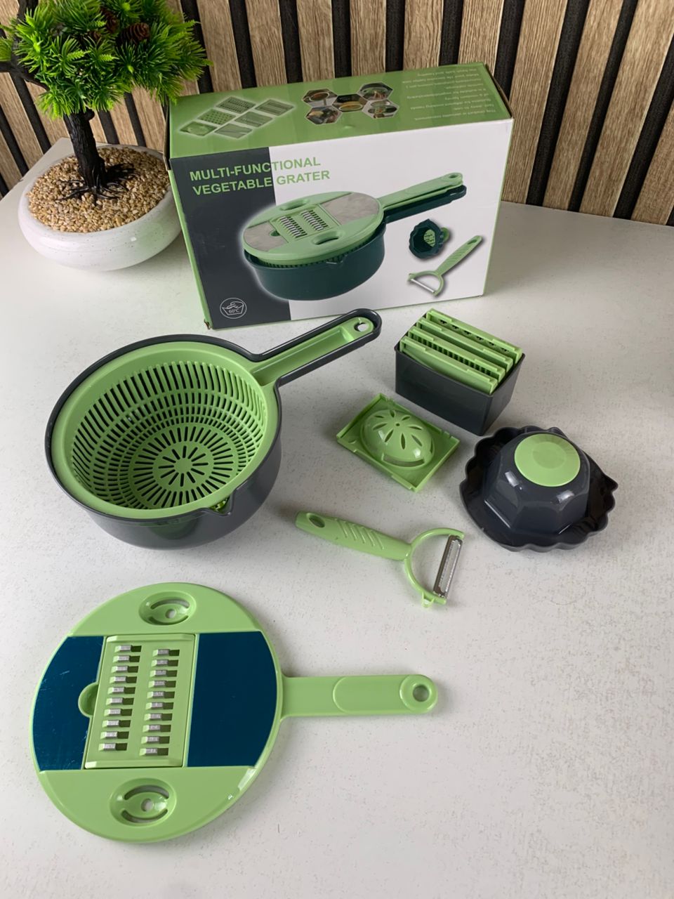 Râpe Multifonction 9en1 pour trancher les légumes – قطاعة خضر متعددة الإستعمالات - الصورة 2