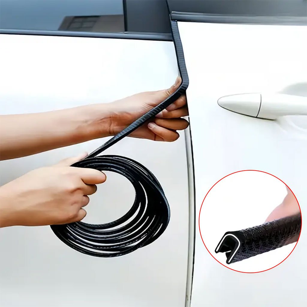شريط حماية حافة باب السيارة المطاطي بطول 5 أمتار - الصورة 7
