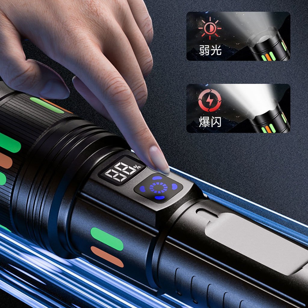 مصباح يدوي فائق السطوع بقوة 150,000 لومن قابل لإعادة - الصورة 2
