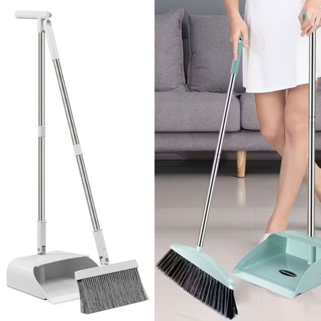 مجموعة مكنسة ومجرفة لتنظيف...