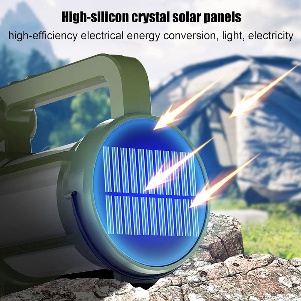 مصباح تخييم قابل لإعادة الشحن مع مروحة و4 أوضاع - الصورة 5