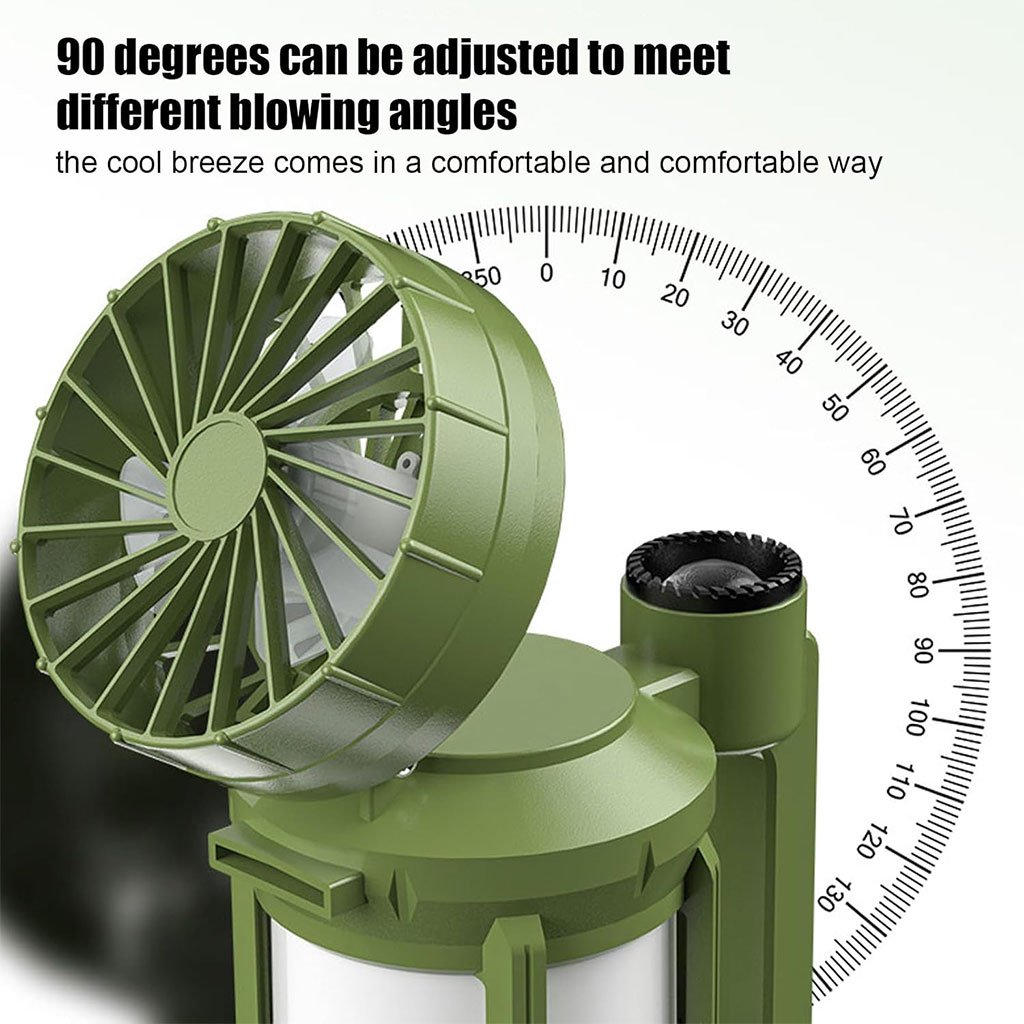 مصباح تخييم قابل لإعادة الشحن مع مروحة و4 أوضاع - الصورة 6