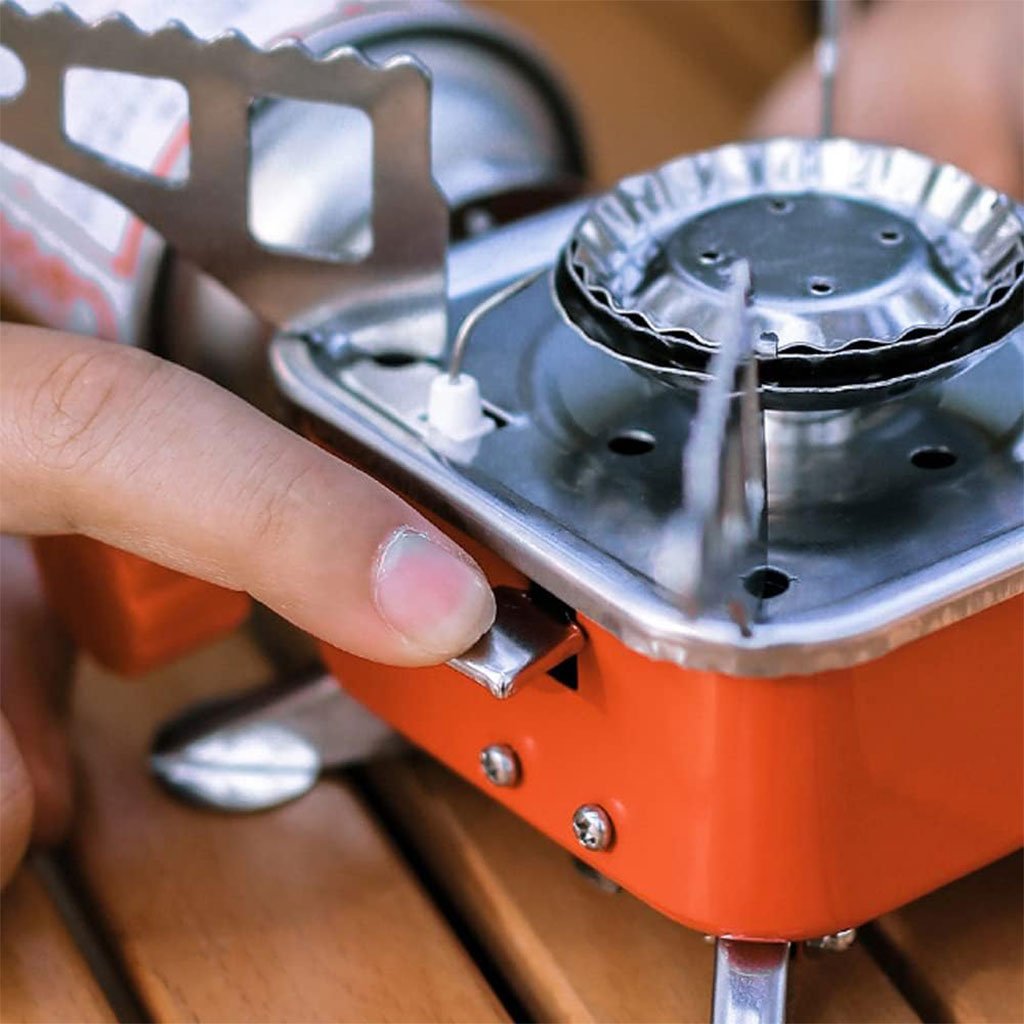 موقد غاز معدني صغير قابل للطي للتخييم - الصورة 2