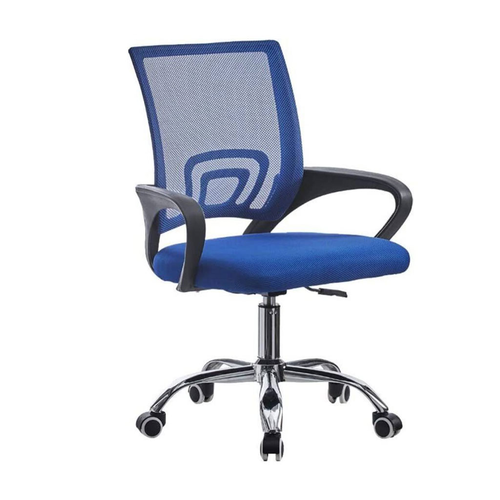 Chaise de Bureau Ergonomique avec Support Lombaire Bleu – كرسي مكتب مريح مع دعامة للظهر - الصورة 4