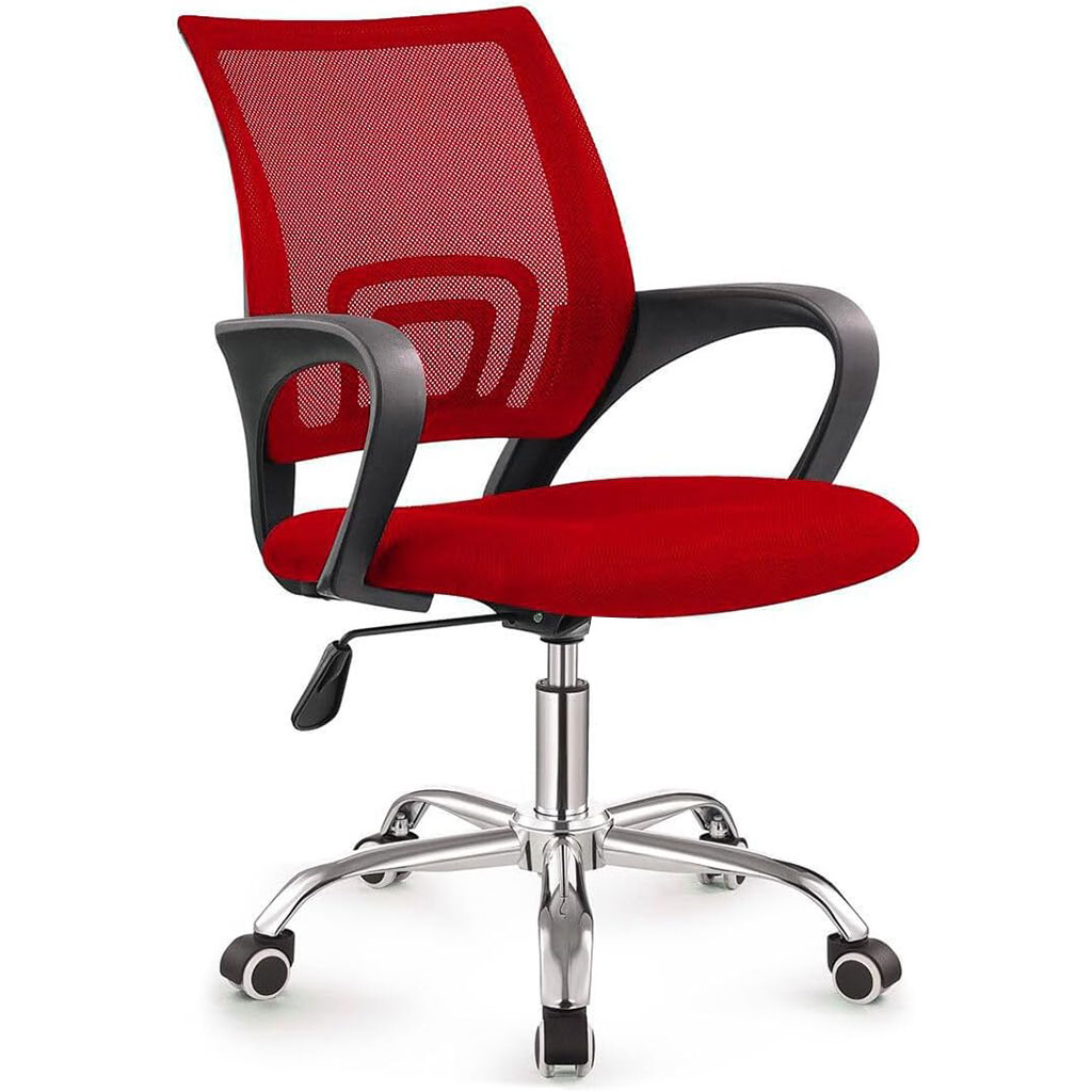 Chaise de Bureau Ergonomique avec Support Lombaire Rouge – كرسي مكتب مريح مع دعامة للظهر - الصورة 2