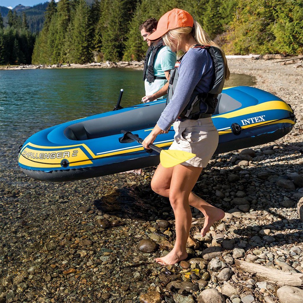 قارب إنتكس تشالنجر 2 قابل للنفخ مع مجدافين ومضخة - الصورة 7