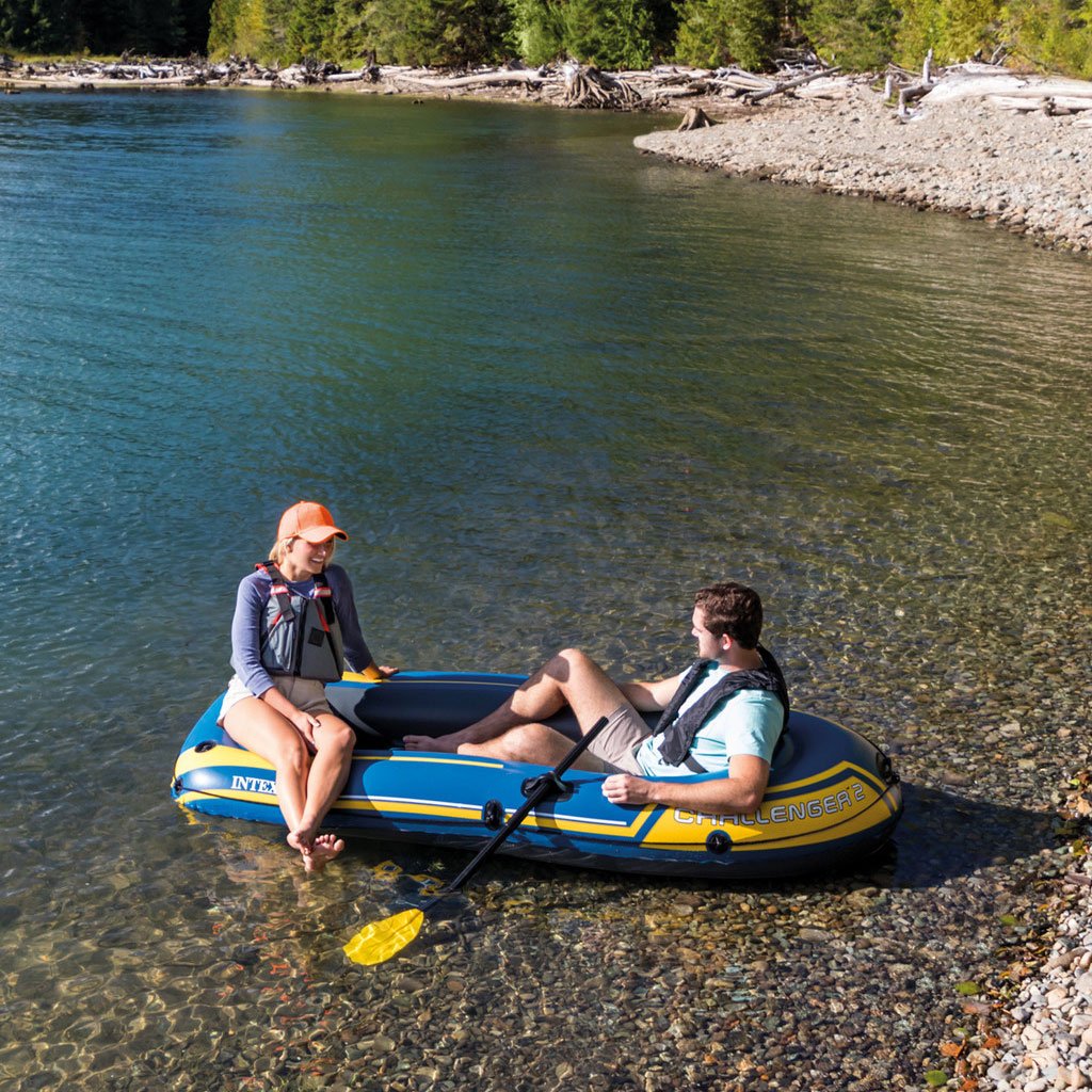 قارب إنتكس تشالنجر 2 قابل للنفخ مع مجدافين ومضخة - الصورة 5