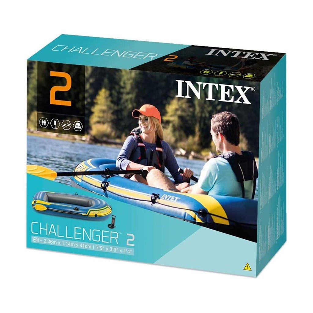 قارب إنتكس تشالنجر 2 قابل للنفخ مع مجدافين ومضخة - الصورة 2