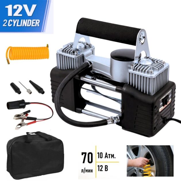 ضاغط هواء للسيارات ثنائي...