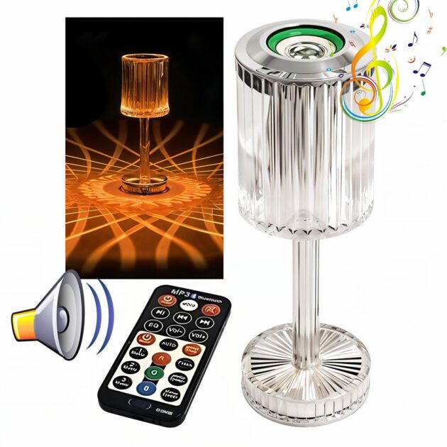 مصباح كريستالي مع مكبر...