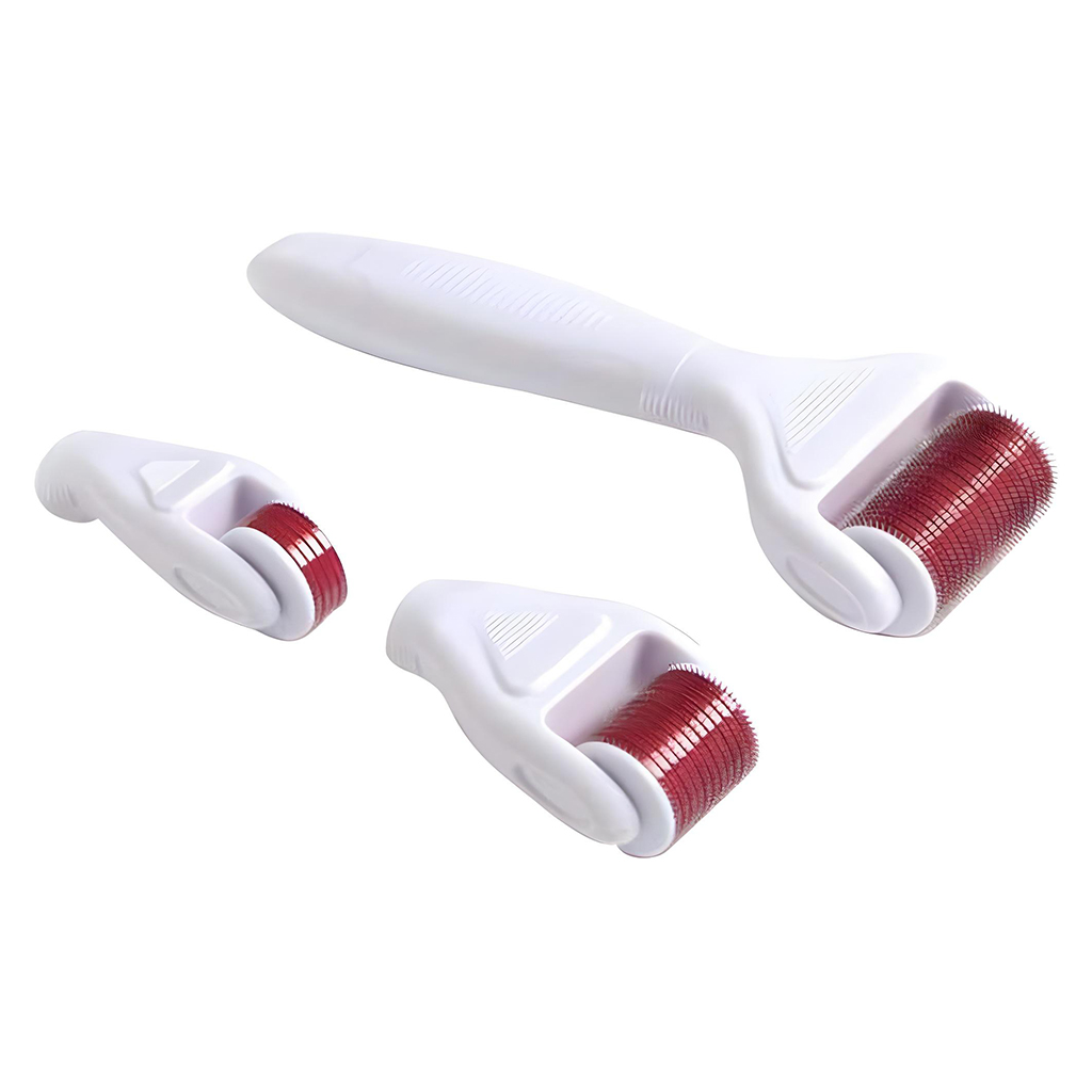 Rouleau Derma 3 en 1 Aiguilles en alliage inoxydable Avec 3 têtes - الصورة 2