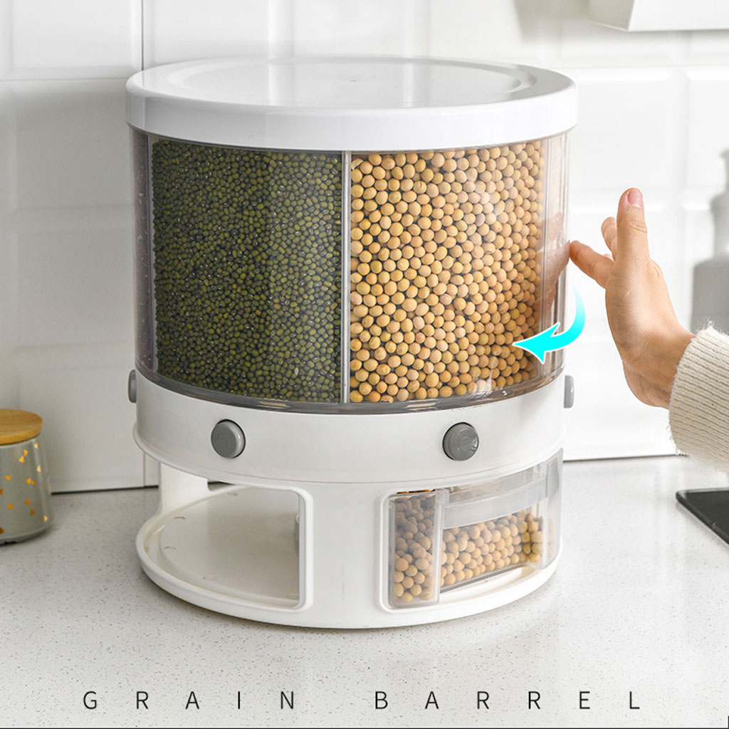 Distributeur de nourriture e récipient de stockage de céréales rotatif – حامل حبوب قابل للدوران - الصورة 6