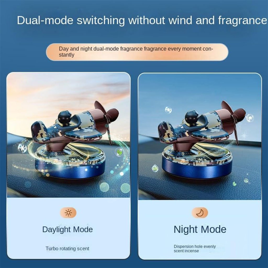 معطر جو للسيارة يعمل بالطاقة الشمسية على شكل طائرة - الصورة 2