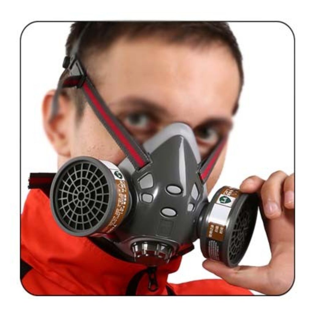 Masque de protection gaz avec 2 filtres au gel de silice – قناع تنفس للحرفيين - الصورة 5