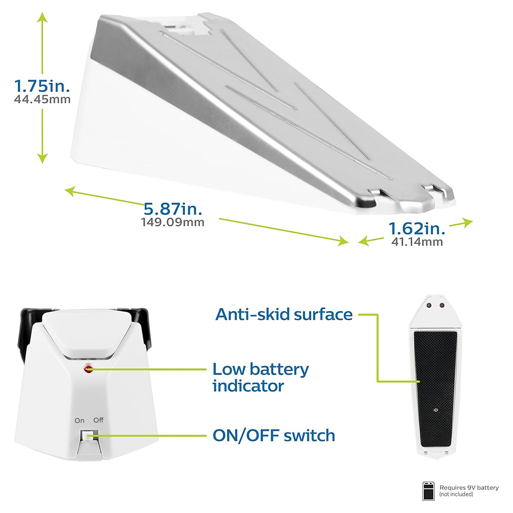 alarme de butée de porte sans fil activée par pression – جهاز إنذار أسفل الباب