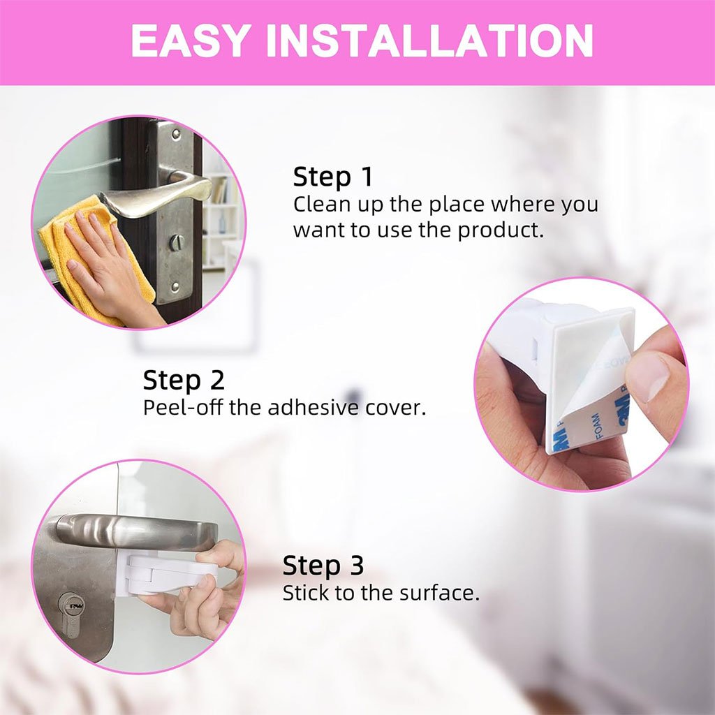 أقفال أبواب عالمية لسلامة الأطفال - الصورة 4