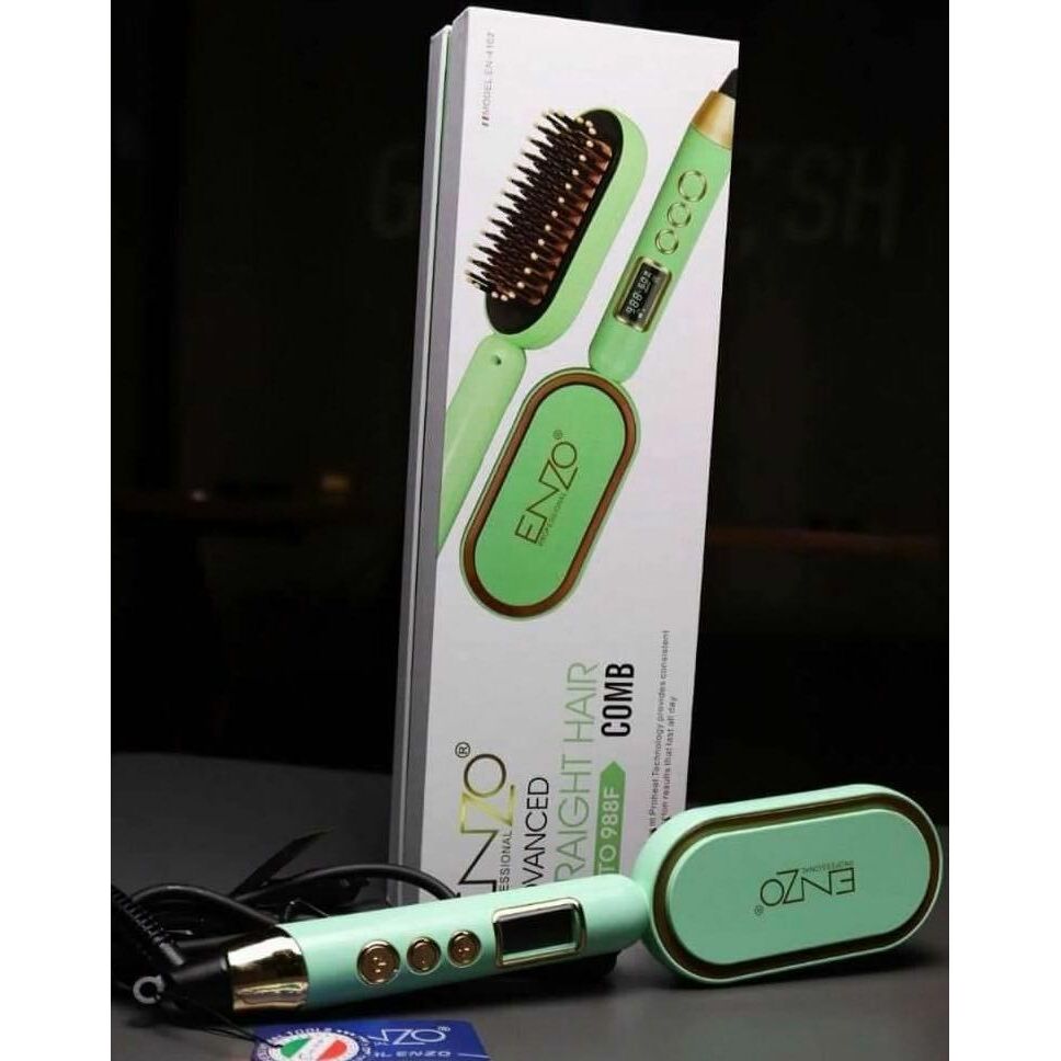 ENZO PROFESSIONAL Brosse Lissante Electrique Professional En Céramique - الصورة 4