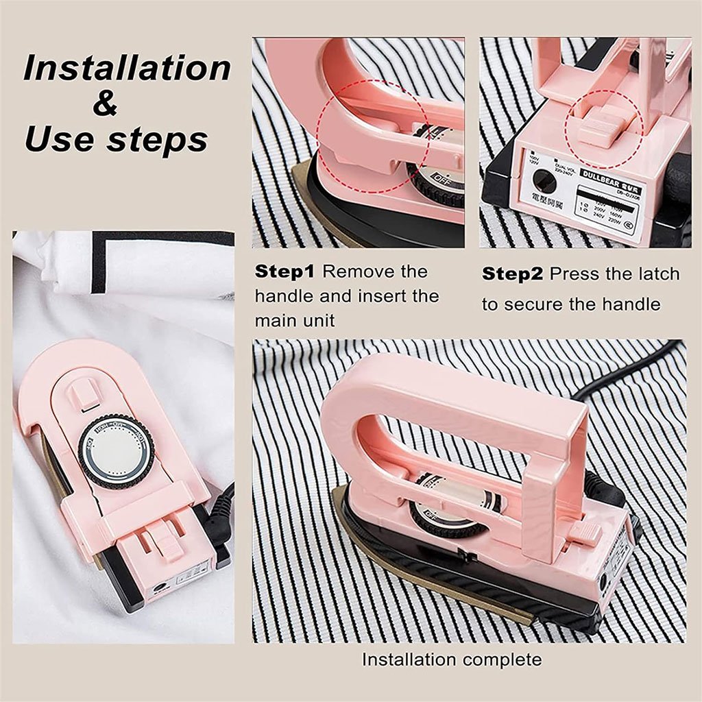 مكواة صغيرة محمولة مع درجة حرارة قابلة للتعديل - الصورة 7