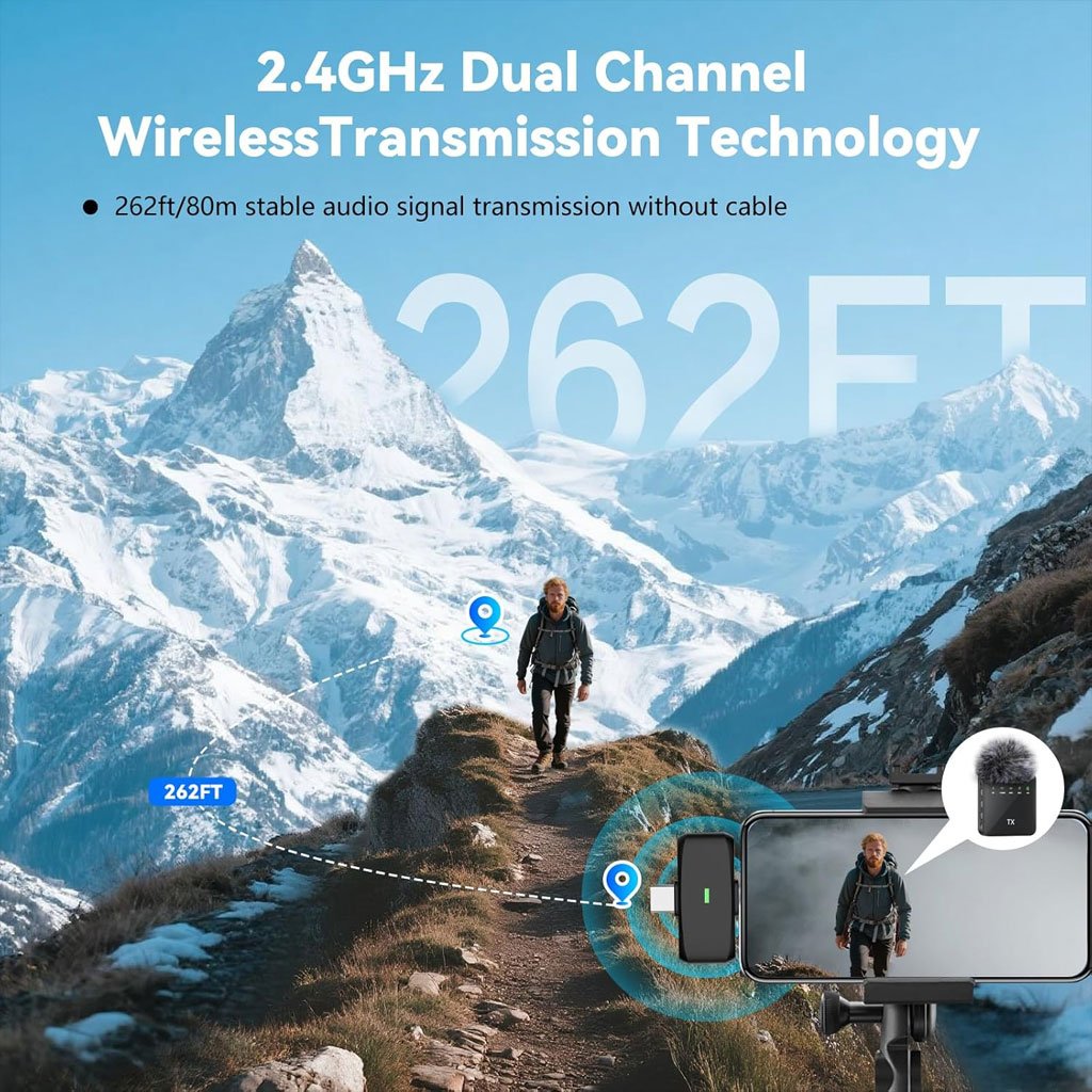 ميكروفون لاسلكي 2 في 1 لأجهزة و F15 - الصورة 6