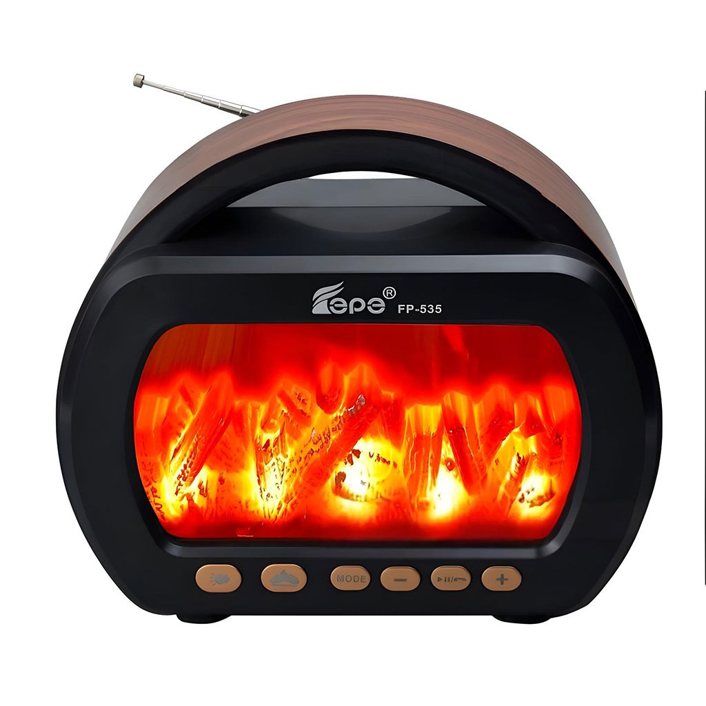 Haut Parleur Bluetooth sans fil Motif Flamme Style Rétro FP-535 – مكبر صوت بلوتوث - الصورة 4